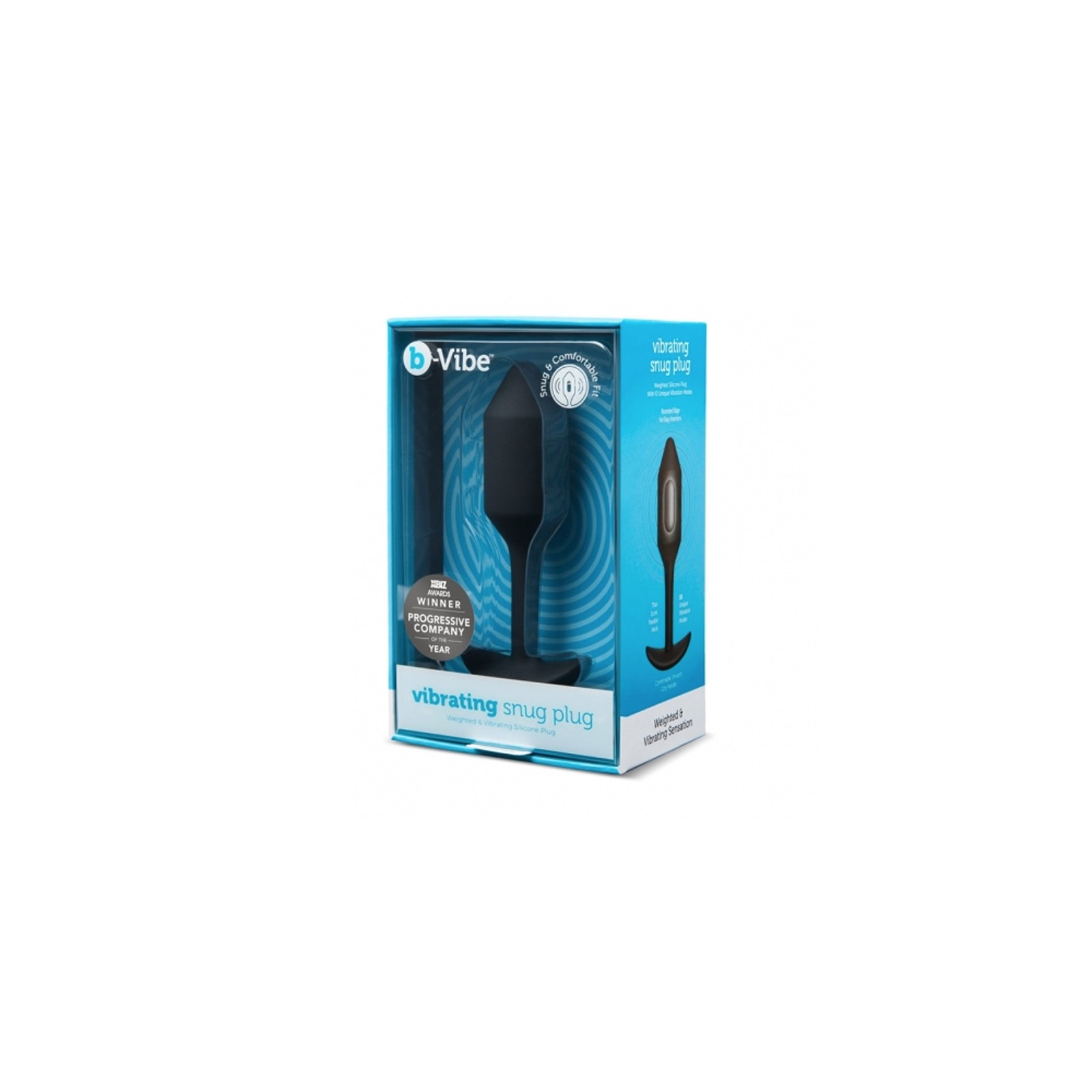 Plug Anal Vibrante Snug Plug 2 Recargable con Peso de b-Vibe Negro