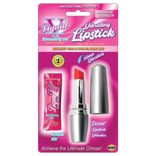 Liquid V Vibrating Lipstick Kit for On-the-Go Pleasure