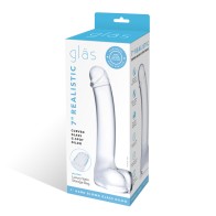 Dildo Curvado de Vidrio Realista de 7 in. para Punto G