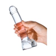 Dildo Curvado de Vidrio Realista de 7 in. para Punto G