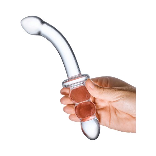 Glas Ribbed G-Spot Glass Dildo