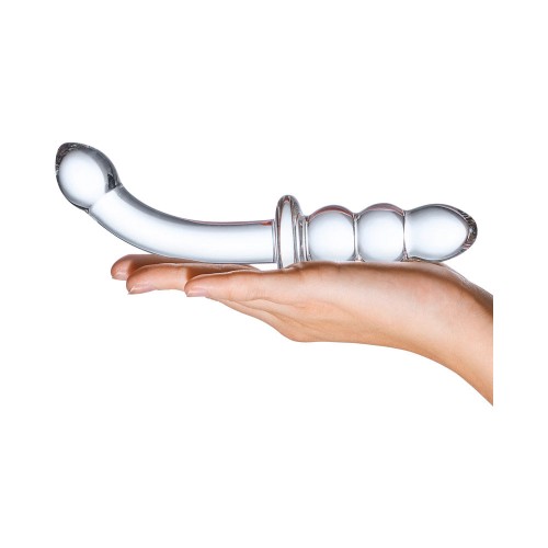 Glas Ribbed G-Spot Glass Dildo