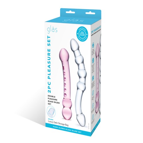 Set de Dildos de Vidrio Doble Placer Glas para Sensaciones Únicas