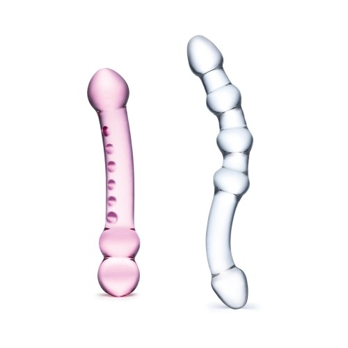 Glas Double Pleasure Glass Dildo Set for Unique Sensations