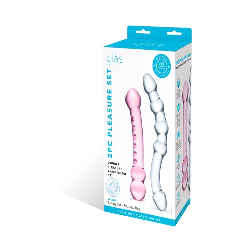 Glas Double Pleasure Glass Dildo Set for Unique Sensations