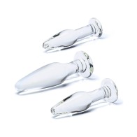 Glas 3-Piece Glass Anal Plug Training Set