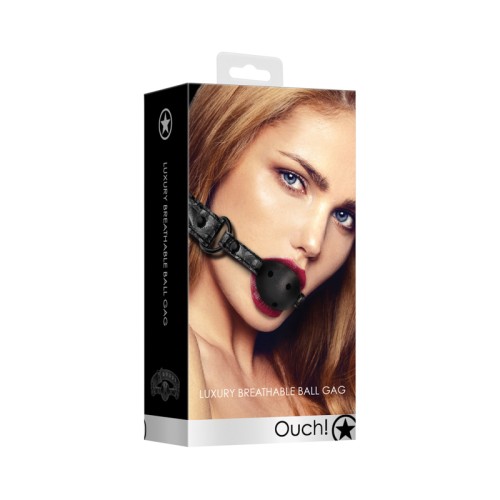 Ouch! Luxury Adjustable Ball Gag for Bondage