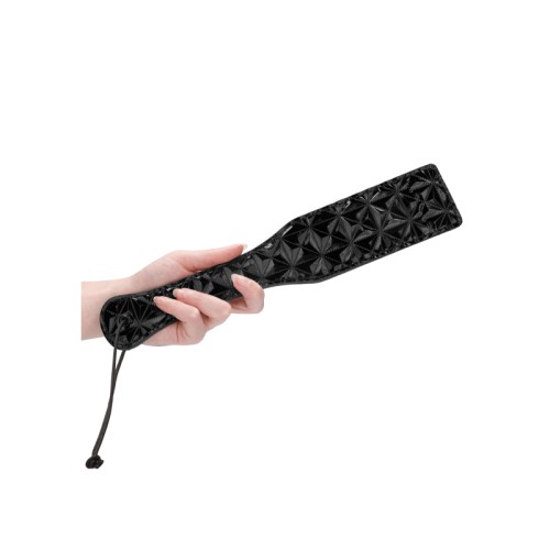 Ouch! Luxury Diamond-Patterned Paddle Black | Elegant BDSM Tool