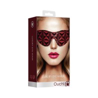 Ouch Luxury Diamond Pattern Eye Mask Burgundy