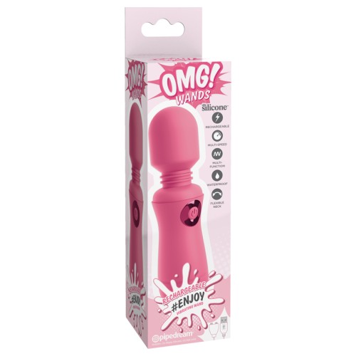 Pipedream OMG! Wands Silicone Rechargeable Wand Pink - Ultimate Pleasure