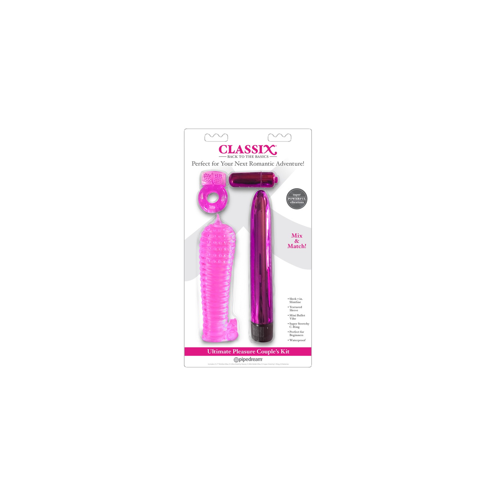 Kit de Placer Parejas Pipedream Classix Rosa