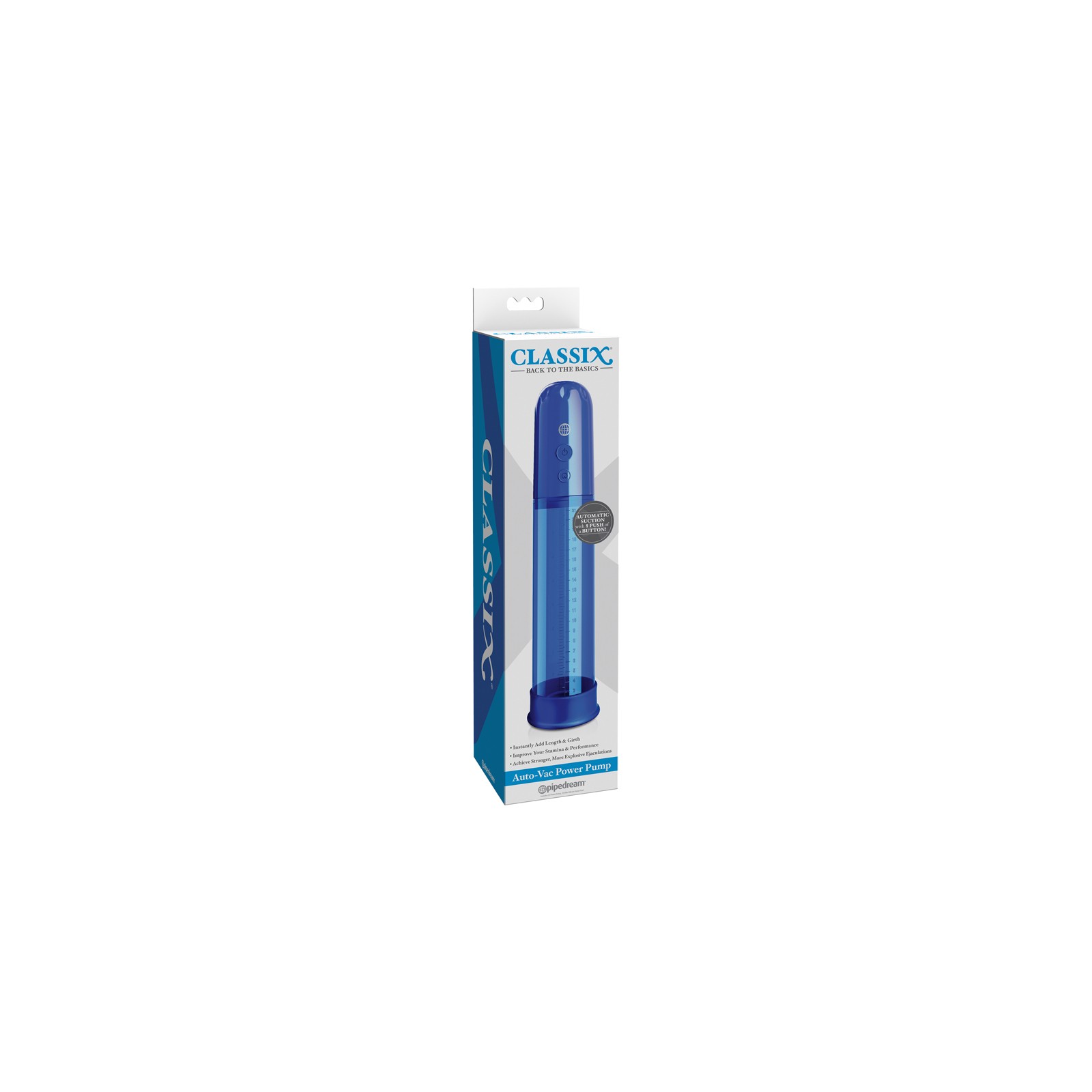 Pipedream Classix Auto-Vac Power Pump Blue