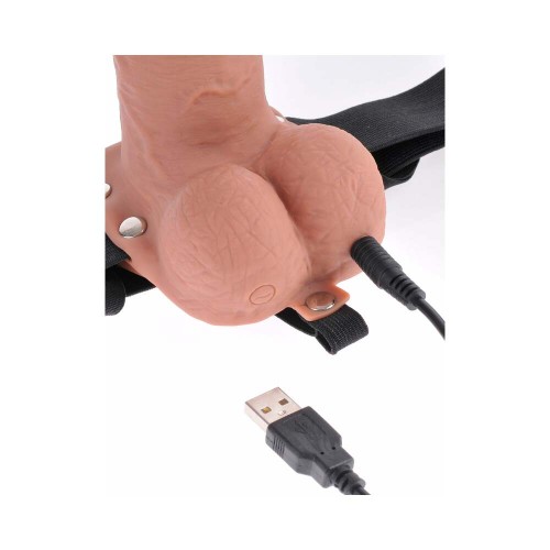 Fetish Fantasy 7 in. Vibrating Hollow Strap-On