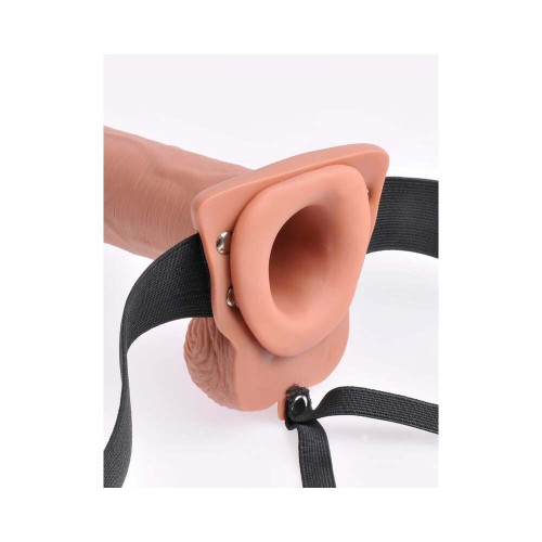 Strap-On Hueco Vibrador 10 in. con Bolas