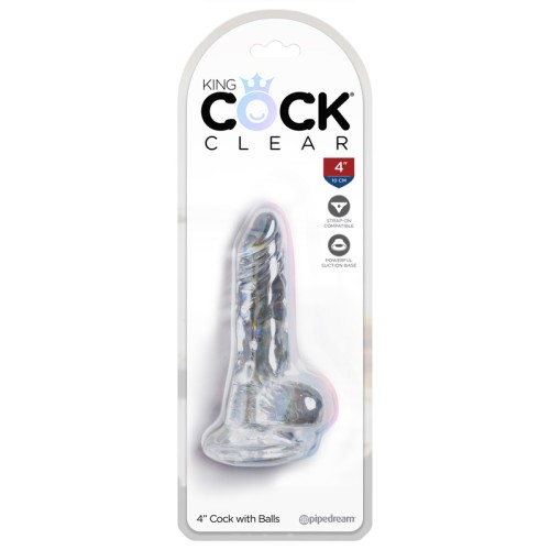 Dildo Pipedream King Cock Transparente para Aventuras Realistas