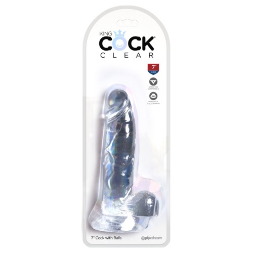 Pipedream King Cock Clear 7 in. Dildo with Suction Cup