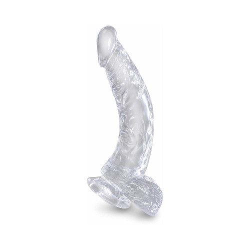 King Cock Dildo Claro de 7.5 in. con Base de Succión