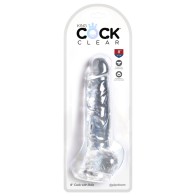 King Cock Clear 8 in. Dildo with Balls