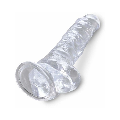 King Cock Clear 8 in. Dildo with Balls