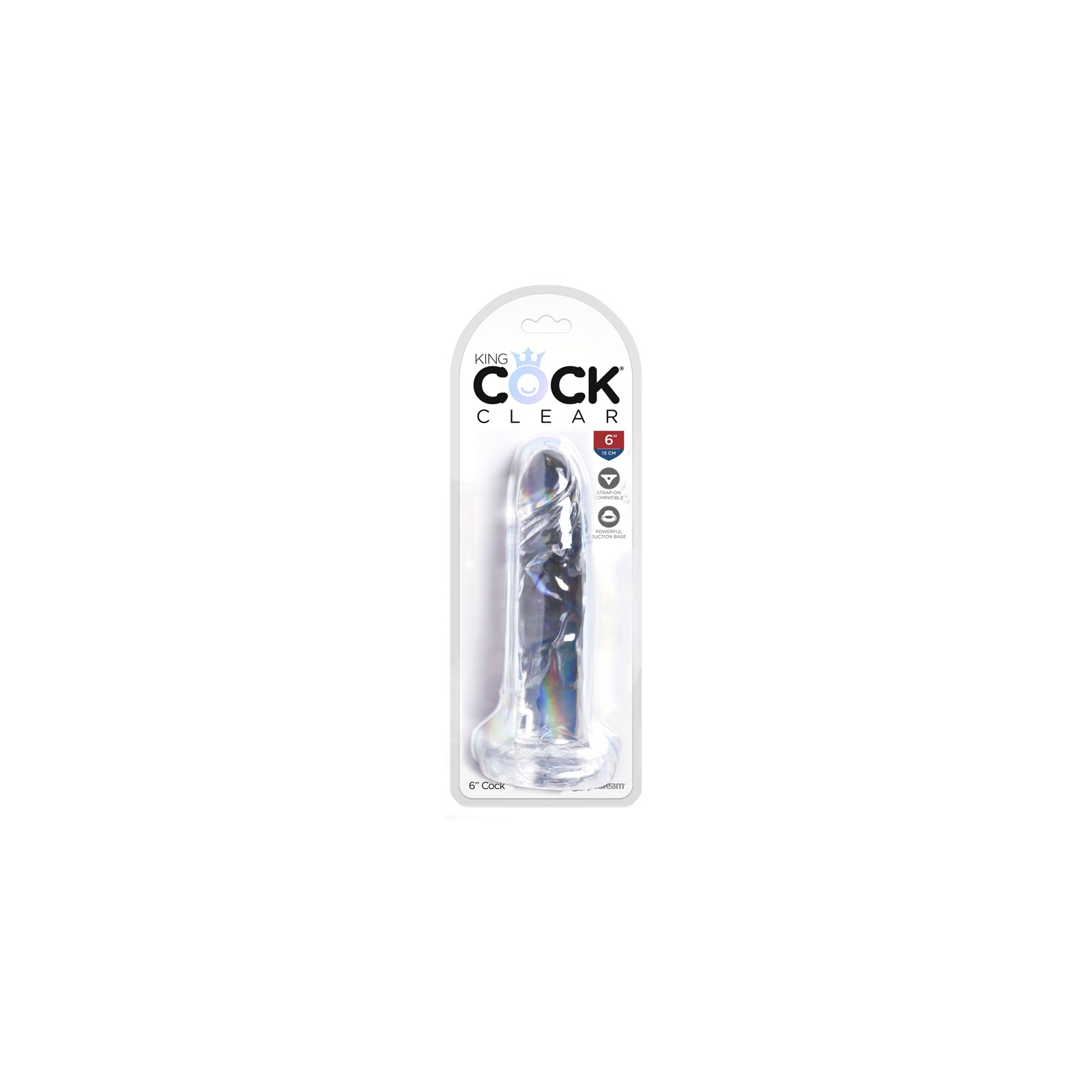 Pipedream King Cock Clear 6 inch Realistic Dildo with Suction Cup