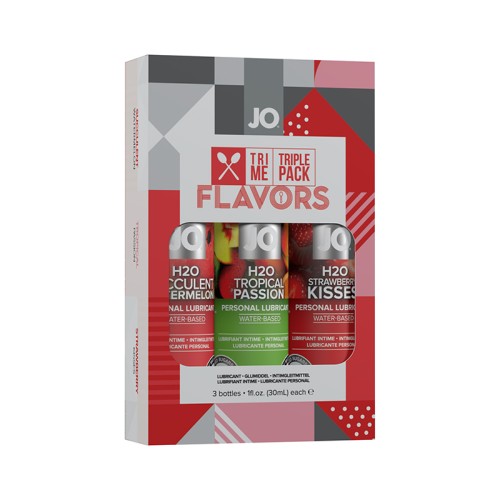 JO Tri Me Triple Pack Aromatizado Lubricante a Base de Agua 3-Pack