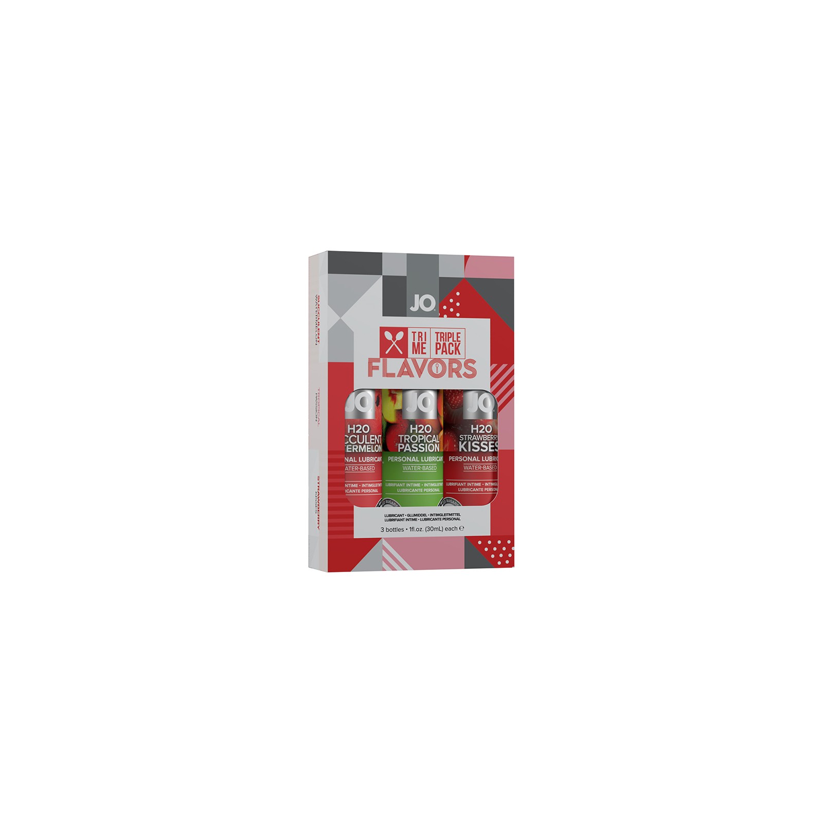 JO Tri Me Triple Pack Aromatizado Lubricante a Base de Agua 3-Pack