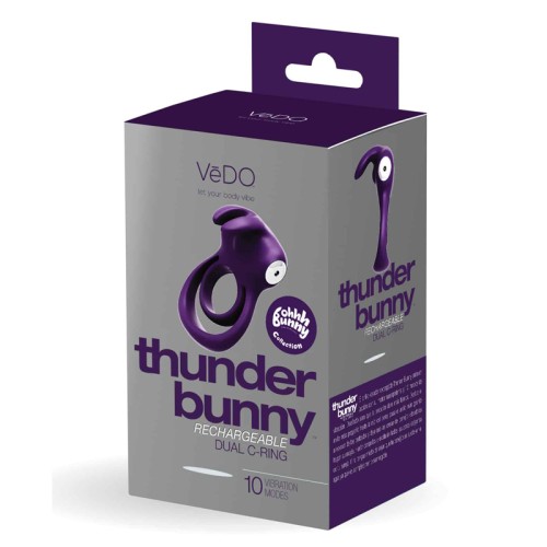 VeDo Thunder Bunny Rechargeable Dual C-Ring Purple