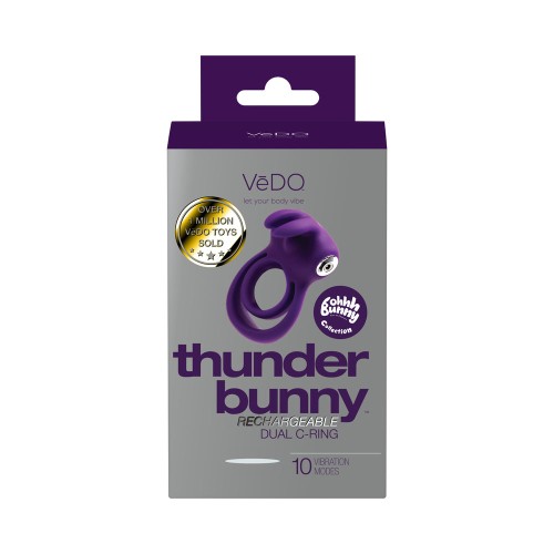 VeDo Thunder Bunny Rechargeable Dual C-Ring Purple