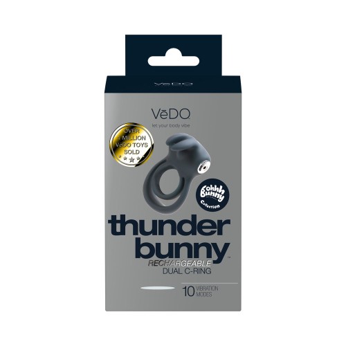 VeDo Thunder Bunny Dual Cockring - Rechargeable and Waterproof