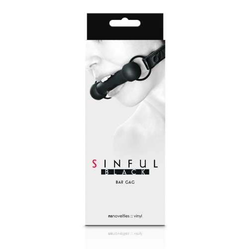 Gag de Silicona Bar Sinful Negro Juego Cómodo