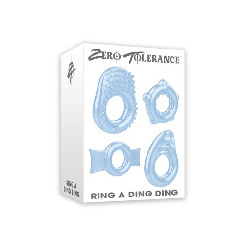 Juego de 4 Anillos para Pene Zero Tolerance Ring A Ding Ding