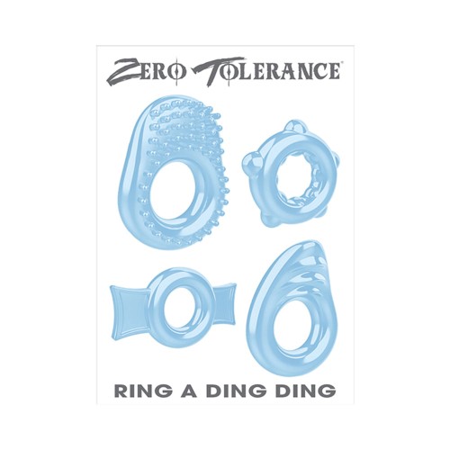 Juego de 4 Anillos para Pene Zero Tolerance Ring A Ding Ding