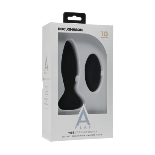 A-Play Vibe Adventurous Rechargeable Anal Plug Black