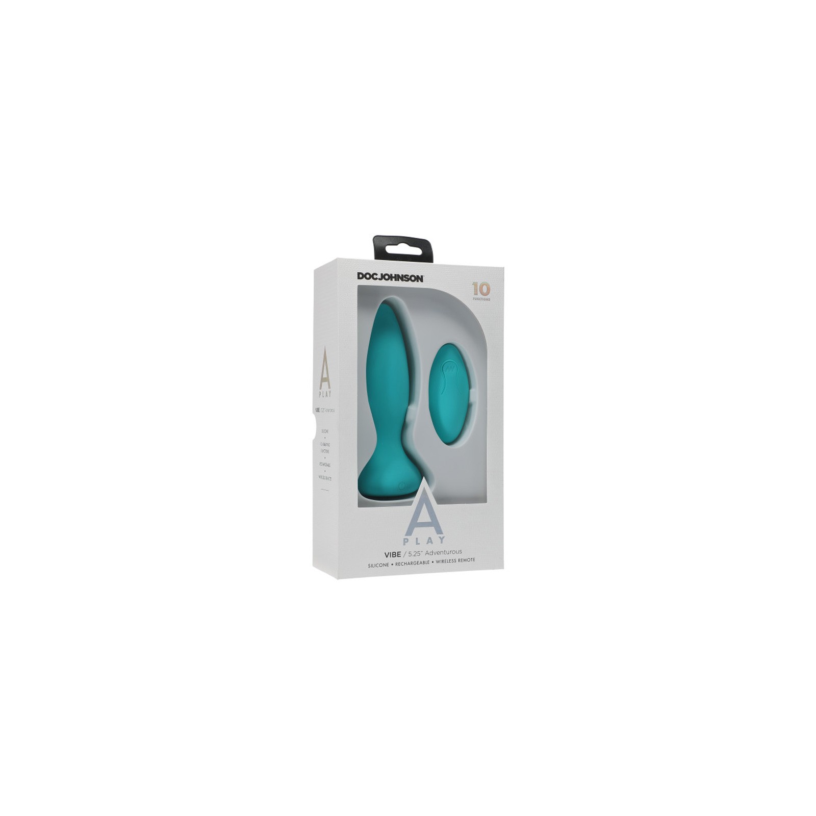 A-Play Vibe Adventurous Silicone Anal Plug with Remote - Teal