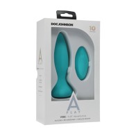 A-Play Vibe Adventurous Silicone Anal Plug with Remote - Teal