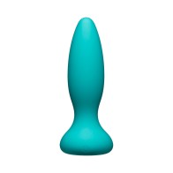 Plug Anal de Silicona A-Play Vibe Aventurero con Control Remoto - Verde Azulado