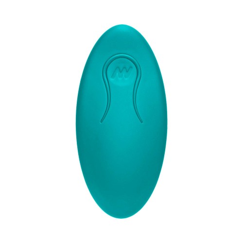 A-Play Vibe Adventurous Silicone Anal Plug with Remote - Teal