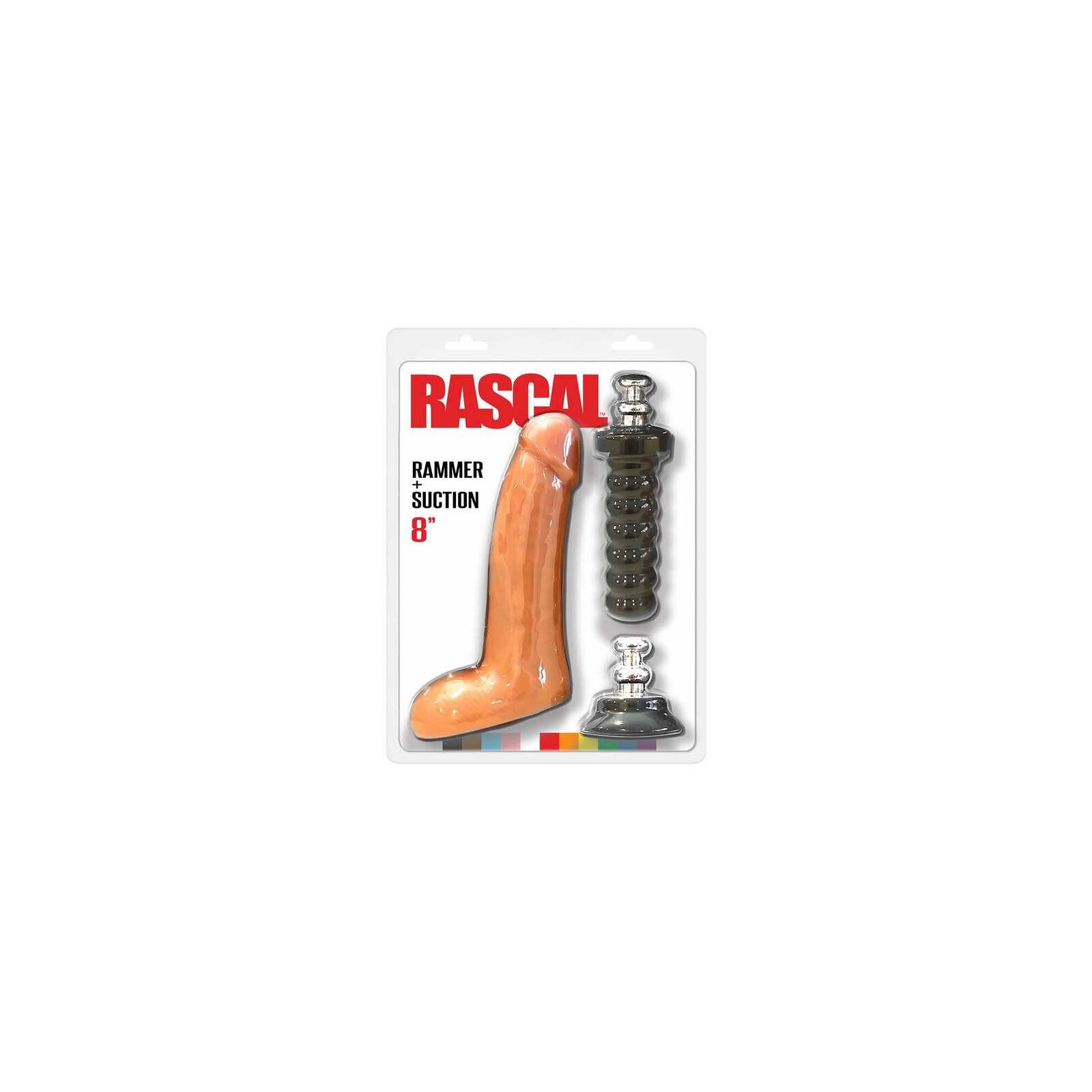 Rascal Rammer + Suction 8 in. Dildo with Handle and Suction Cup - Realistic Pleasure