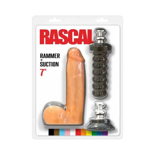 Rascal Rammer 7 in Dildo with Handle and Suction Cup