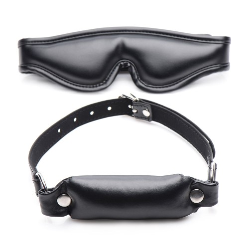 Padded Blindfold and Gag Bit for BDSM Fun