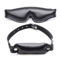 Padded Blindfold and Gag Bit for BDSM Fun