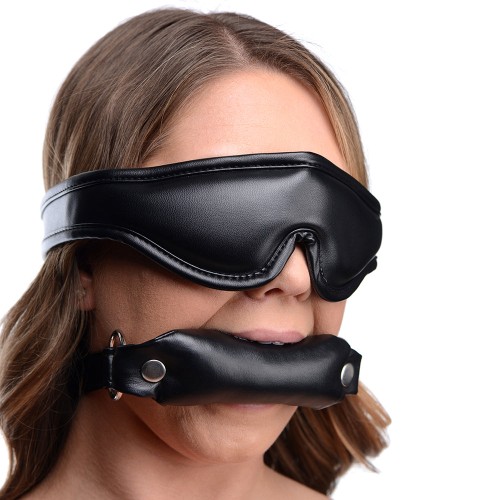 Padded Blindfold and Gag Bit for BDSM Fun