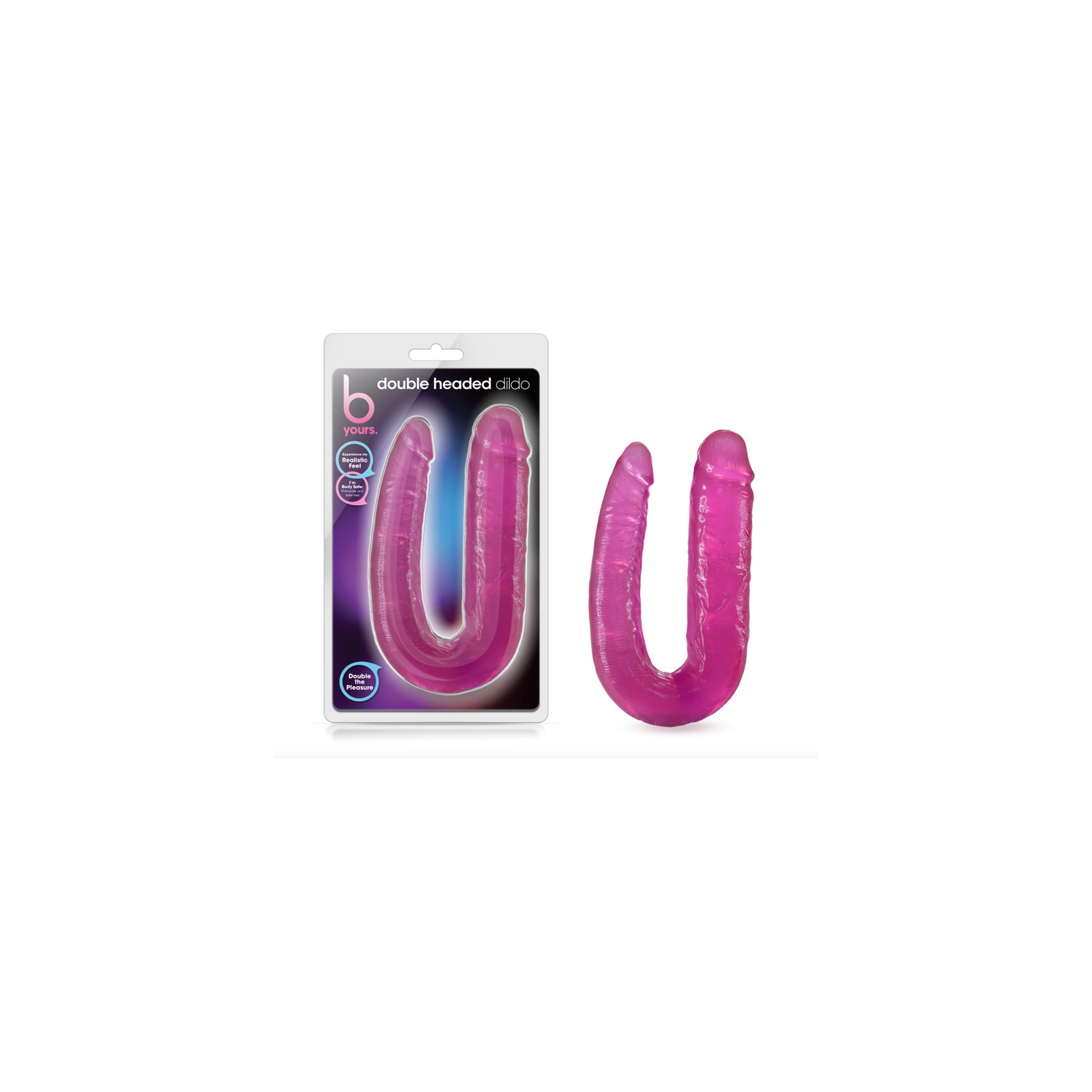 B Yours Double Headed Dildo 18 in. - Pink