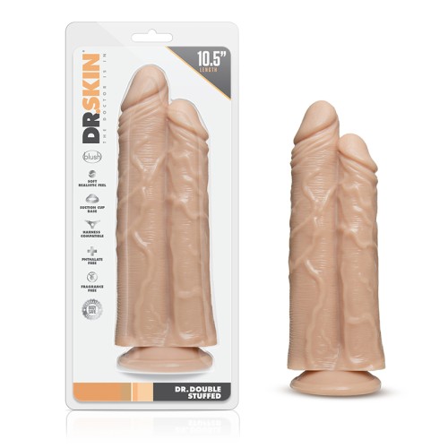 Dildo Doble Stuffed de 10.5 Pulgadas Dr. Skin