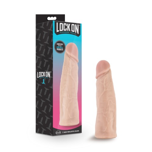 7 in. Lock On Realistic Dildo Beige