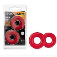 Anillos Donut Stay Hard - Cockrings Sobredimensionados Rojos