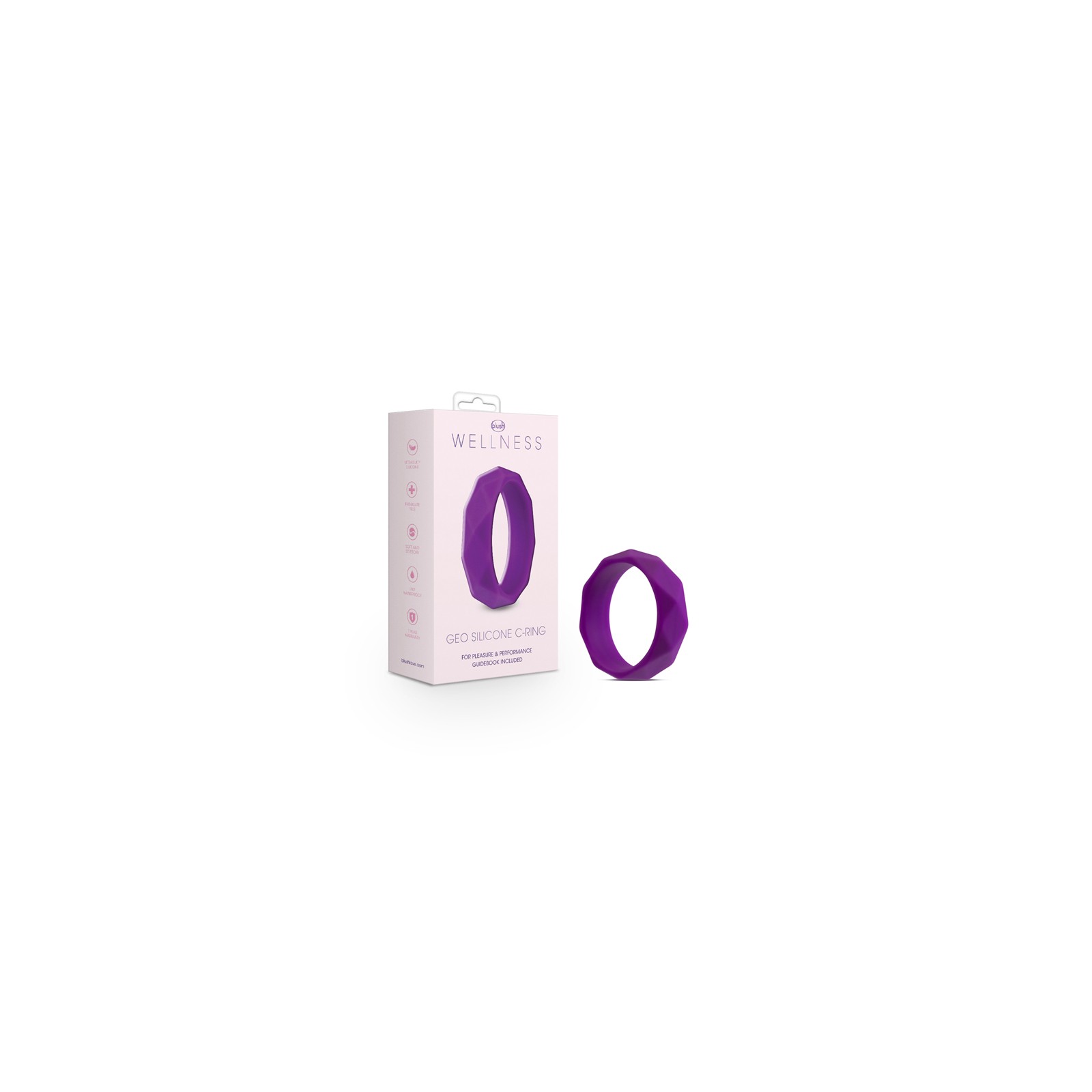 Cockring de Silicona Wellness Geo Morado