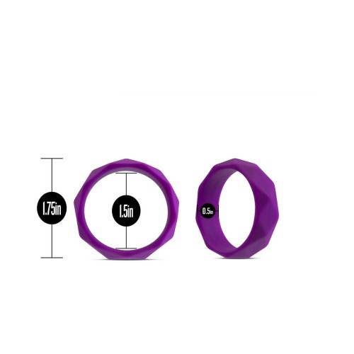 Cockring de Silicona Wellness Geo Morado