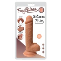 Easy Riders Dual Density Dildo with Balls & Suction Cup