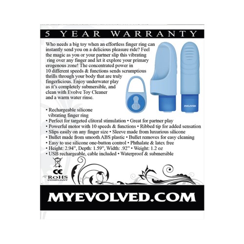 Evolved Fingerlicious Rechargeable Silicone Finger Vibrator